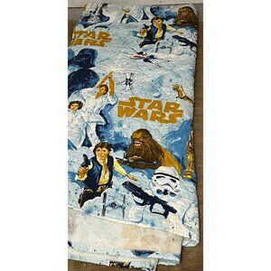 Vintage 1977 Star Wars Double Full Quilt Fox Film Corp Original Bedding